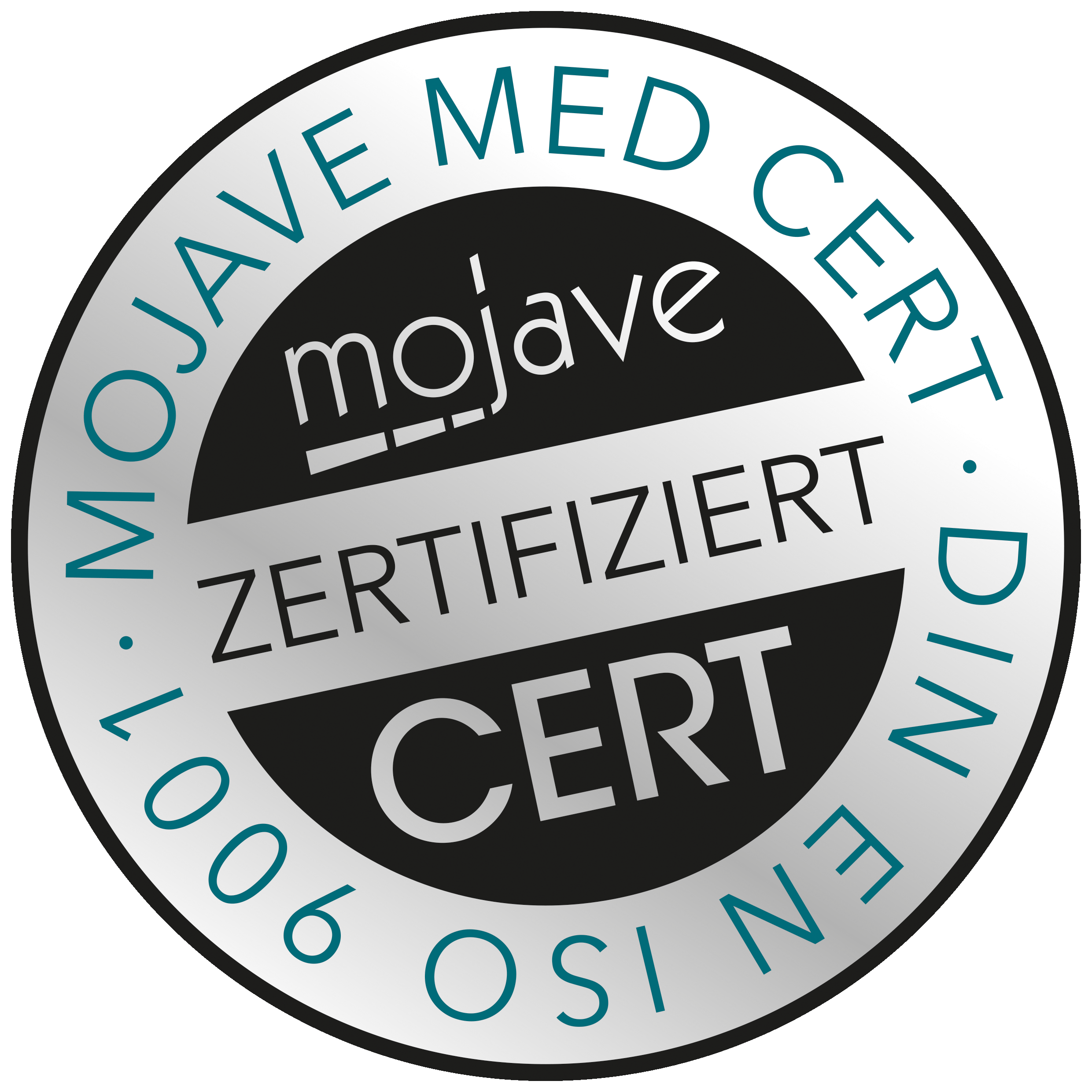 Lable of the certification according to ISO 9001